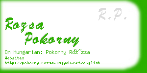 rozsa pokorny business card